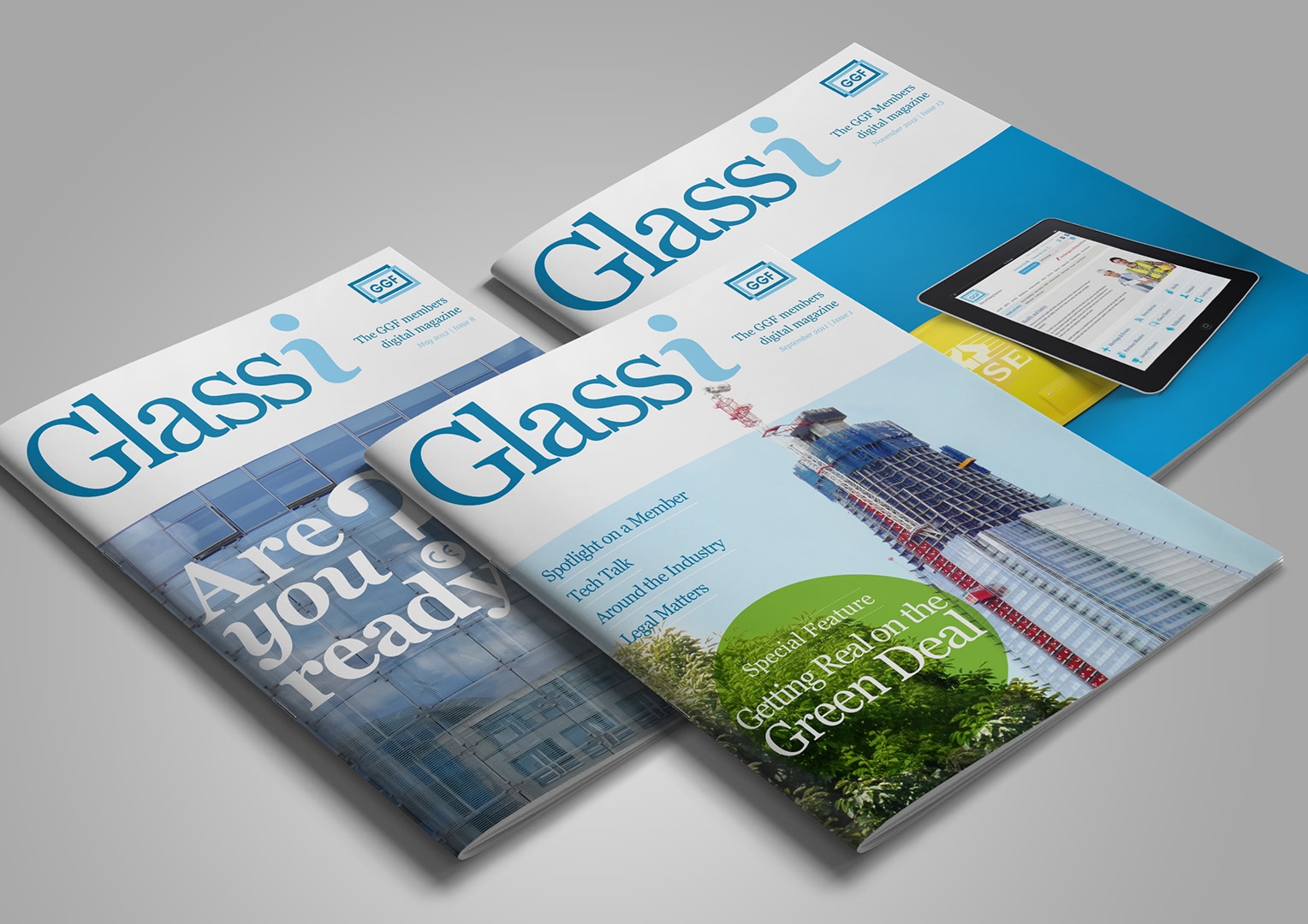 GGF Glassi Digital Magazine. Creative artwork and graphic design.