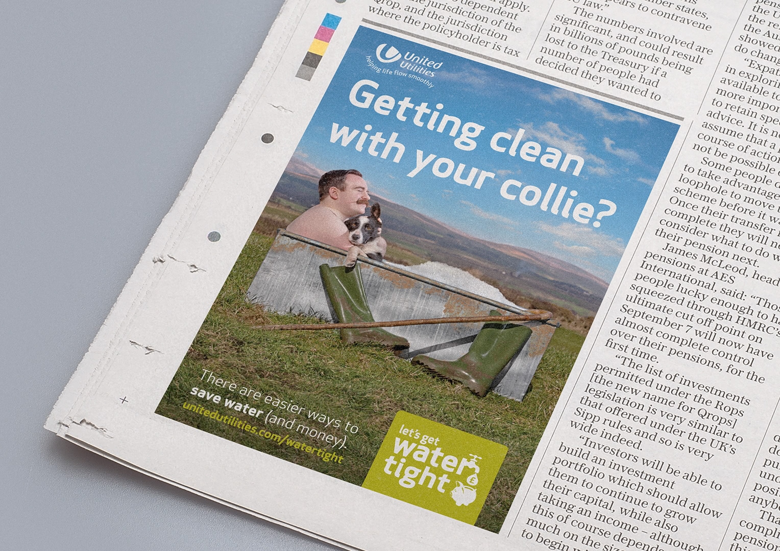 Press Ad United Utilities Water Tight Campaign